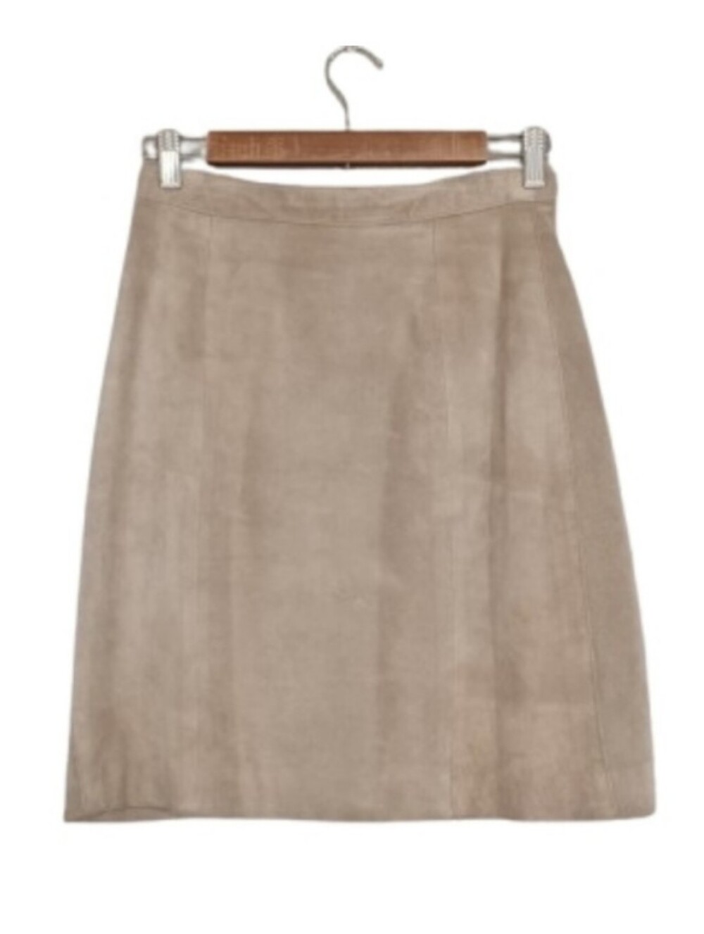 GITANO Leather Tan Suede Pencil Skirt Classic Western Lux Mini Skirt